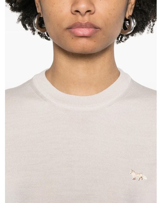 Pull À Patch Baby Fox Maison Kitsuné en coloris White