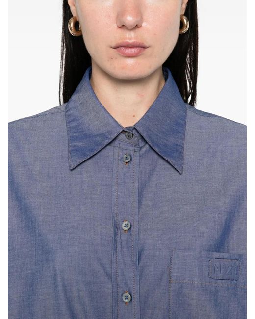 N°21 Blue Patch-Pocket Shirt