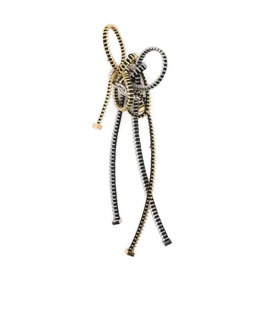 Jean Paul Gaultier White Polish-Finish Earrings