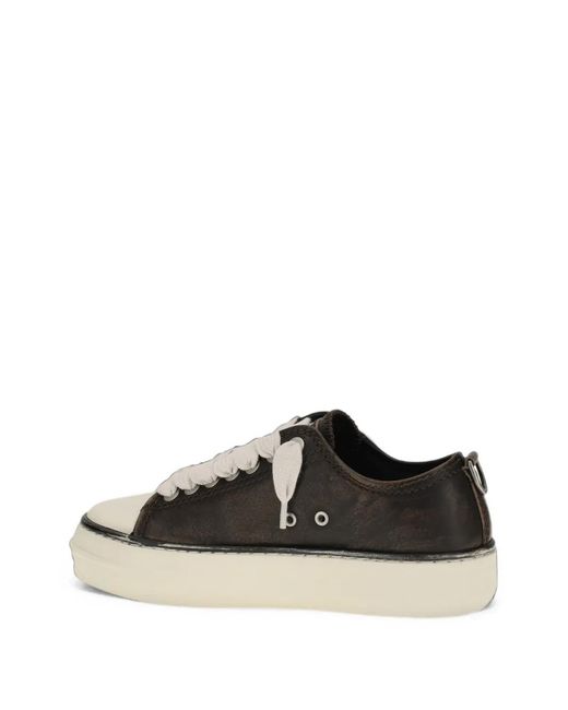 Represent White Distressed-Leather Sneakers for men
