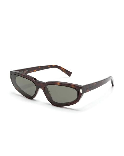 Saint Laurent Gray Nova Tortoiseshell Sunglasses