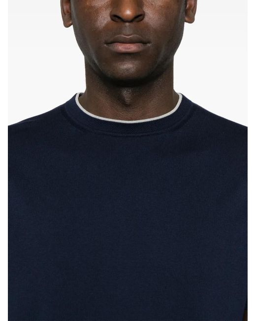 メンズ Canali ファインニット Tシャツ Blue