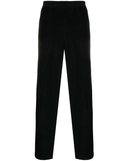 Prada Black Velvet Track Pants