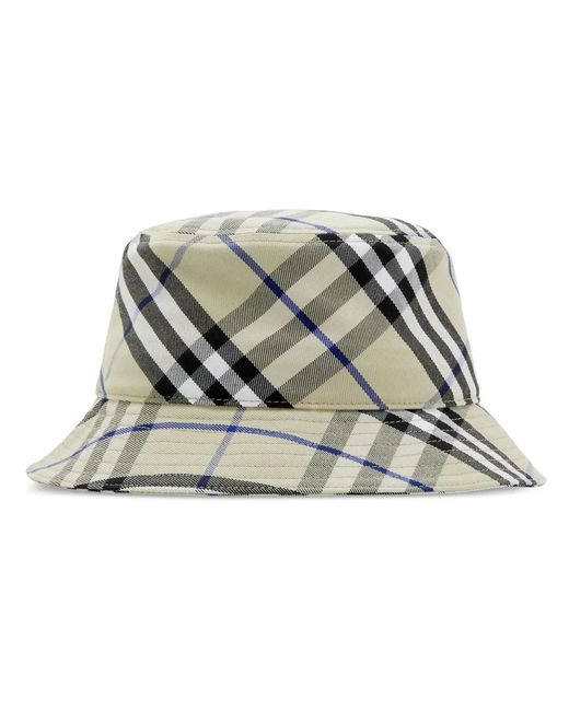 Burberry Metallic Mh Bias Check Bucket Hat