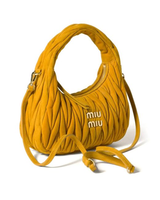 Miu Miu Wander Matelassé Shopper in het Orange