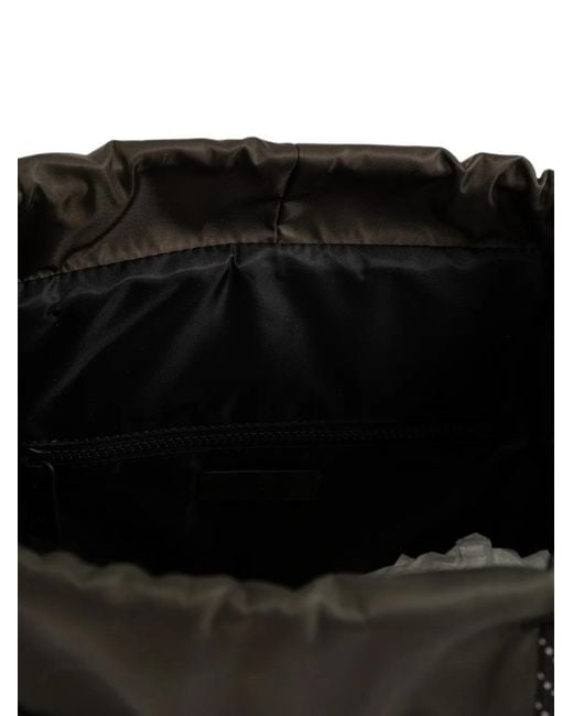 Moncler Black Kenton Drill Logo-Patch Backpack for men