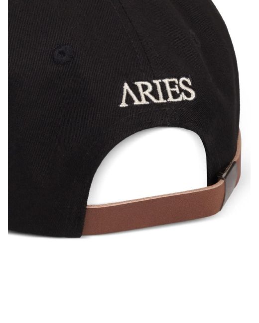 Aries Black Column A Embroidered Cap