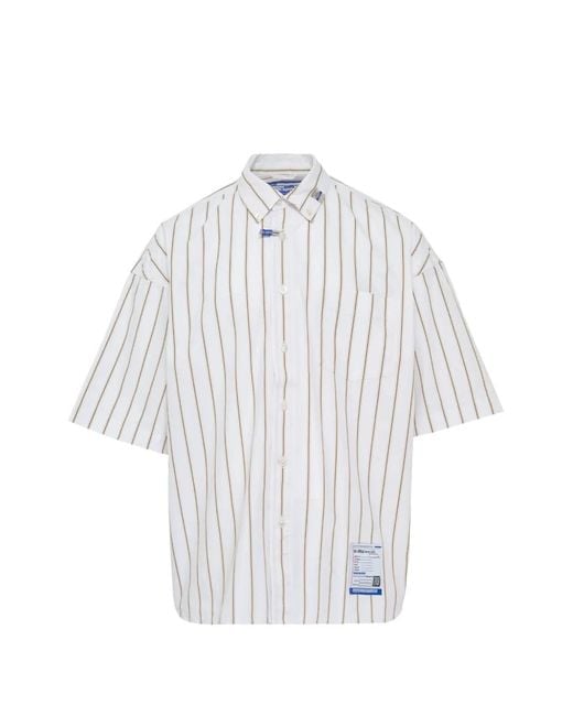 Maison Mihara Yasuhiro White Striped Shirt for men