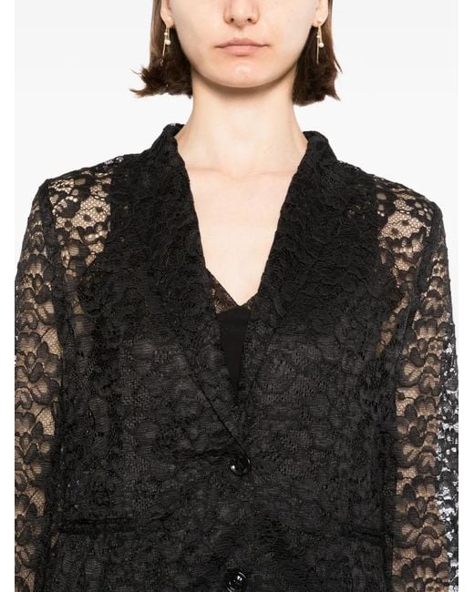 BLAKLACE Black Lace Button Blazer