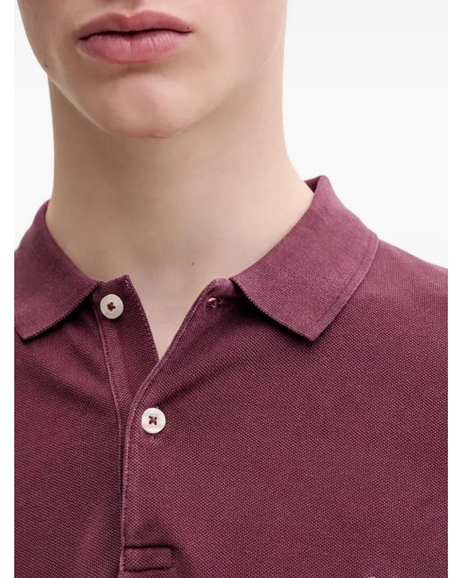 Marc O' Polo Purple Button Polo Shirt for men