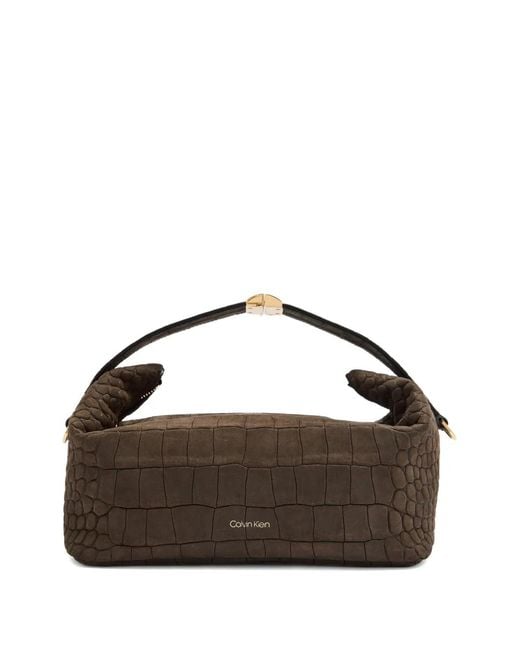 Calvin Klein Brown Small Andy Embossed Bag