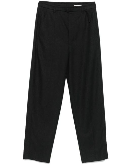 Lemaire Black Klassische Hose Mit Gürtel