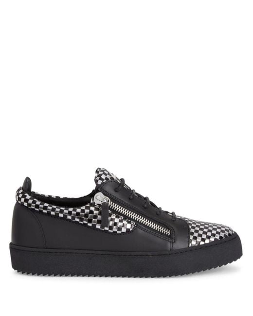 Giuseppe Zanotti Frankie Check Pattern Sneakers in Black for Men Lyst Canada