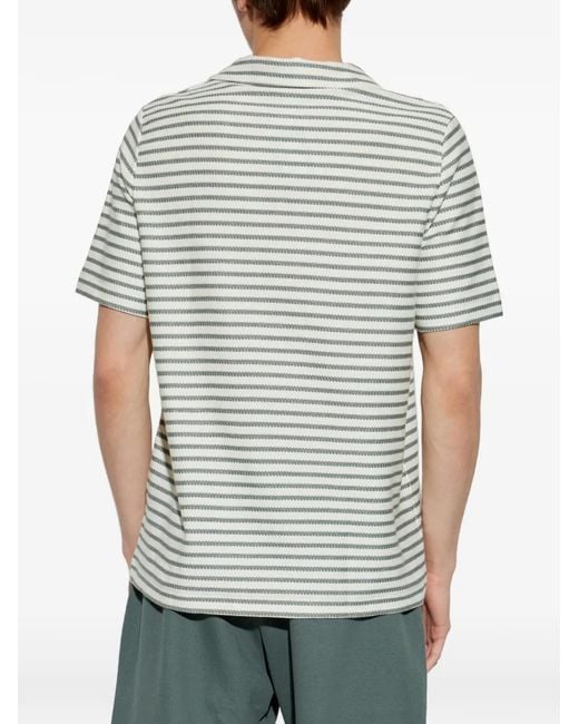 Hanro Gray Striped V-Neck T-Shirt for men