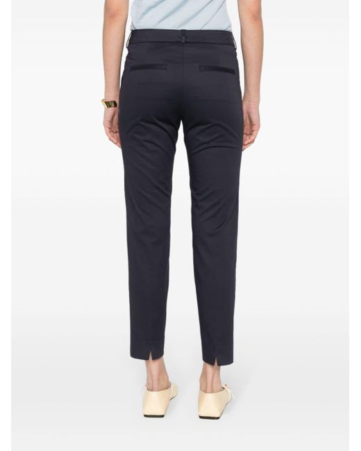 Peserico Blue Pressed-crease Trousers