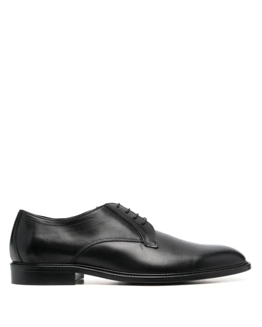 Sergio Rossi Black Almond-Toe Derby Shoes for men