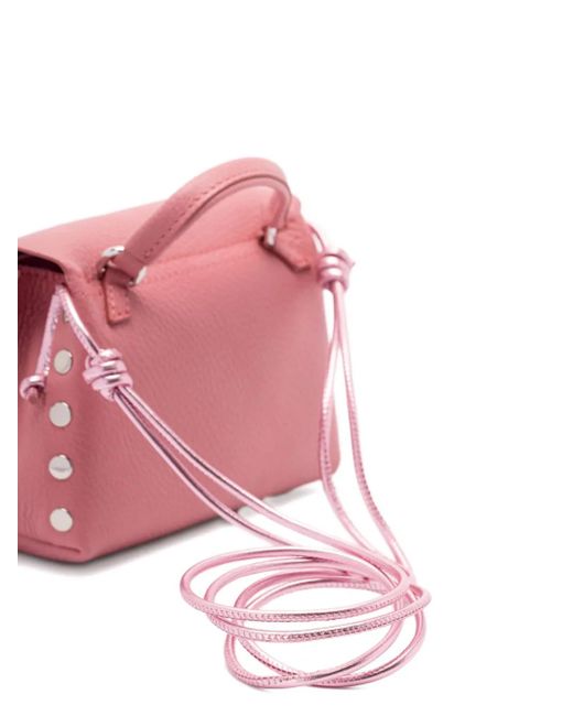 Sac Porté Épaule Postina À Fini Grainé Zanellato en coloris Pink