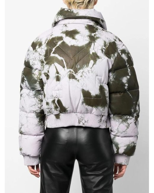 Off-White c/o Virgil Abloh Green Tie-Dye Puffer Jacket