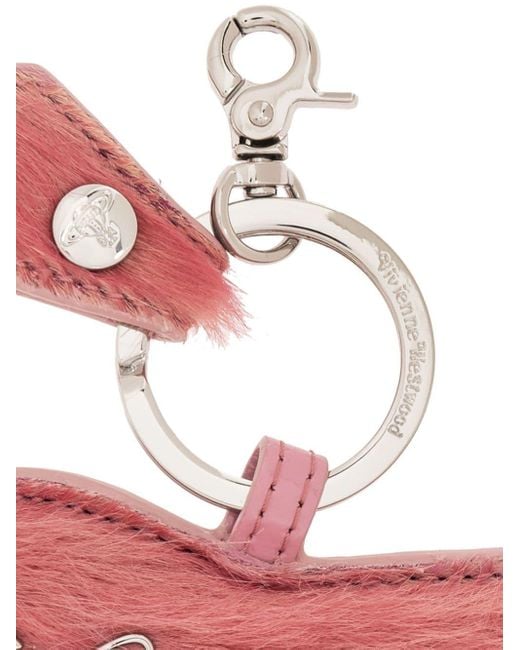Llavero con colgante de pelo Vivienne Westwood de color Pink