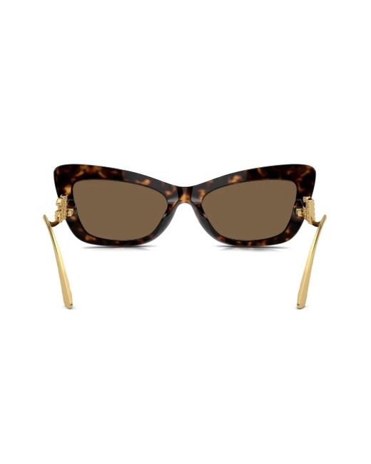Dolce & Gabbana Brown Crystal Cat-Eye Sunglasses