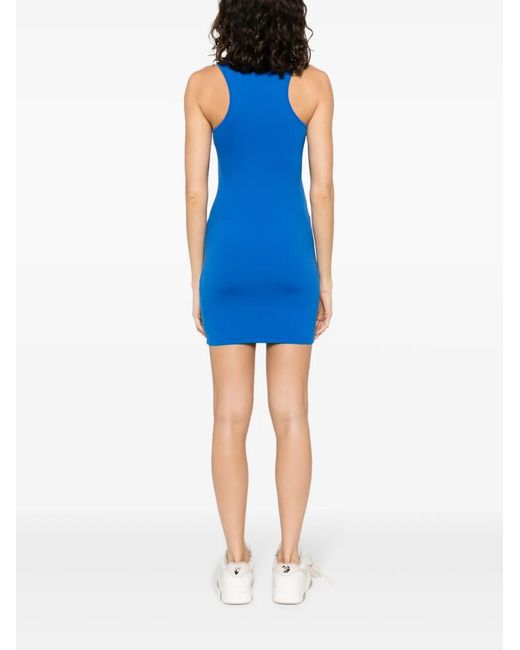 Off-White c/o Virgil Abloh Blue And Elastic Logo Dress For From The Ss24 Collection