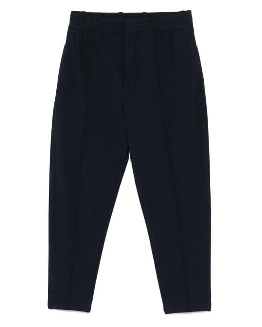 Emporio Armani Marineblaue Slim-Fit-Hose Aus Stretch-Nylon in Blue für Herren