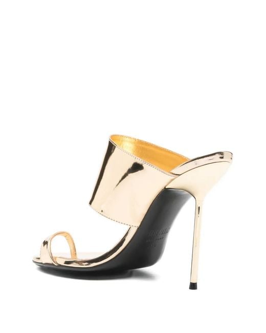 Paris Texas White Toe-Loop Mules