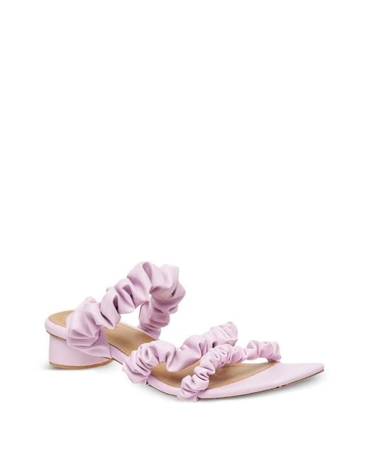 Pace Pink Sponge Ruched Sandals