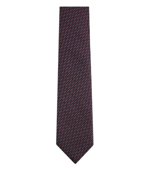 Zegna Purple Geometric-Pattern Tie for men