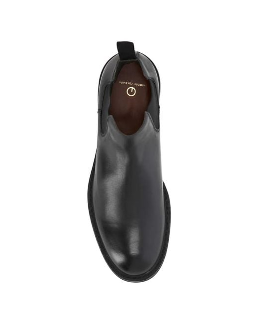 Boemos Black Round-Toe Chelsea Boots for men