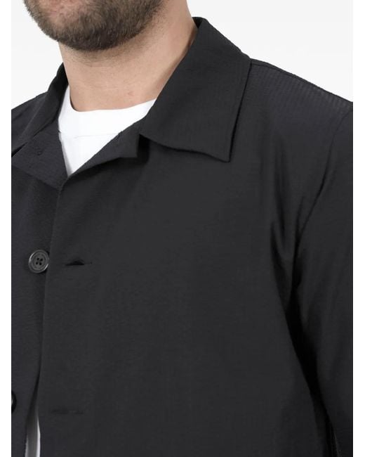 NN07 Black Zander Button Fastening Shirt Jacket for men