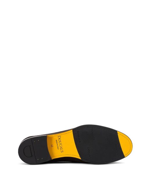 Doucal's Brown Tassels Fringe Suede Loafers for men