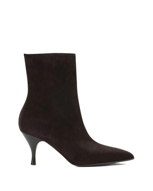 Sergio Levantesi Black Jodi Pointed-Toe Suede Ankle Boots