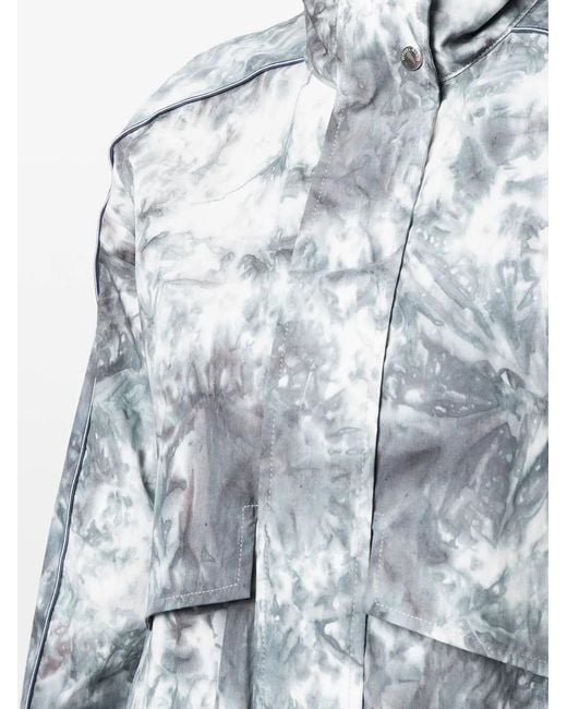 Woolrich Blue Hazle Ocean-Print Jacket