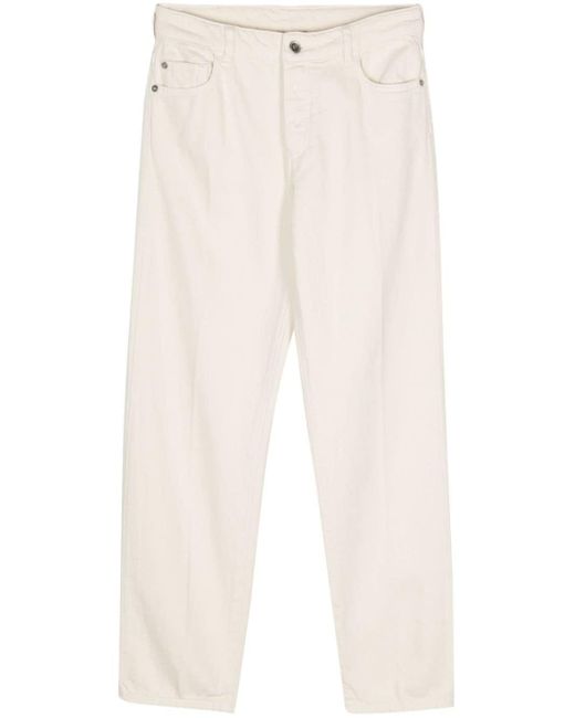 Emporio Armani White J04 Straight Trousers