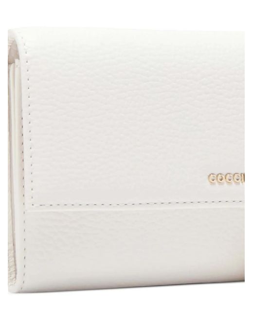 Coccinelle White Metallic-Logo Wallet