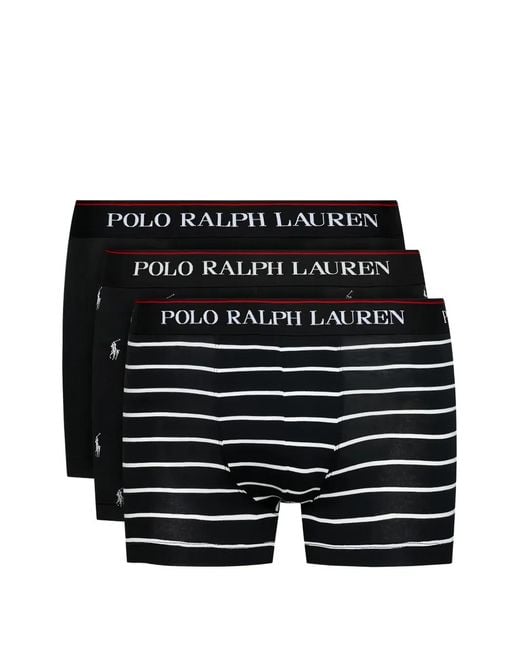 Polo Ralph Lauren Black Logo-Waistband Boxers (Set Of Three) for men