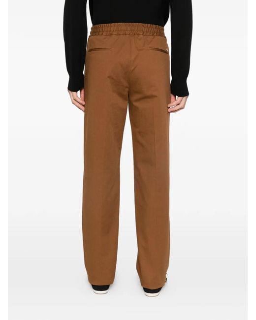 Valentino Garavani Brown Drawstring Panelled Trousers for men
