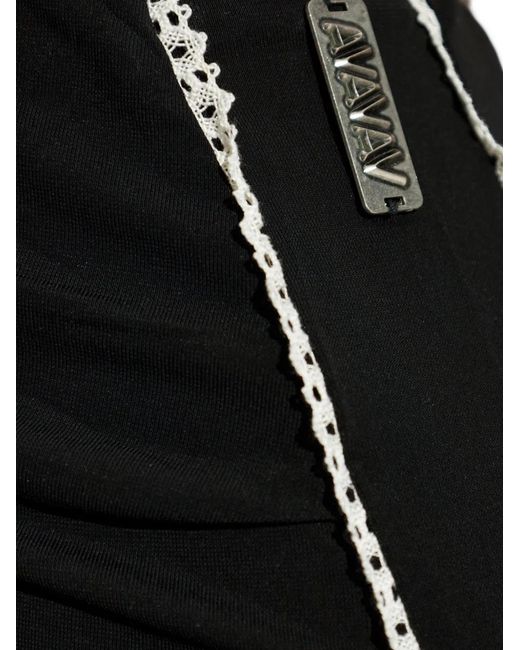 AVAVAV Black Sequin-Embellishment Midi Skirt