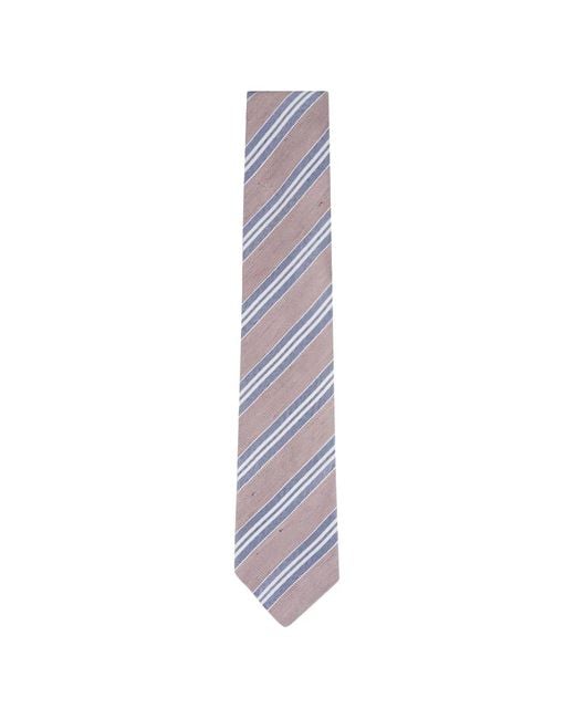 Paolo Albizzati White Diagonal-Stripe Tie for men