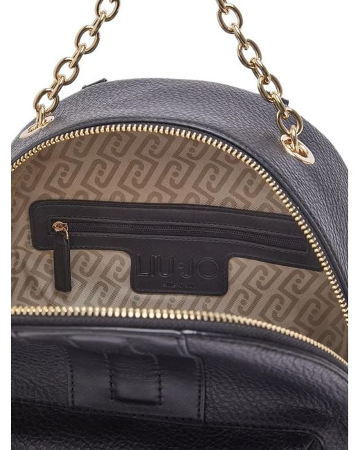 Liu Jo Blue Chain-Detail Backpack