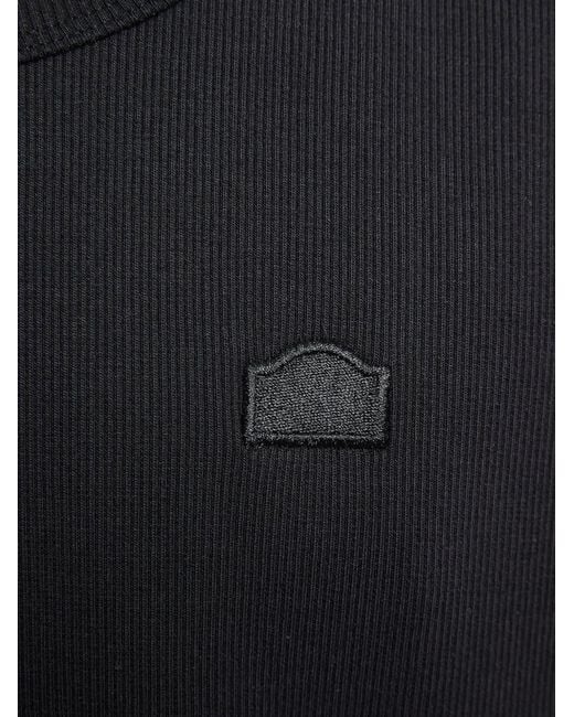 RETERNITY Black Signe Ribbed Tank Top for men
