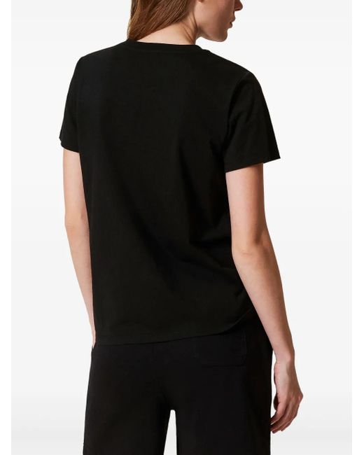 Twinset Black Embroidered T-Shirt