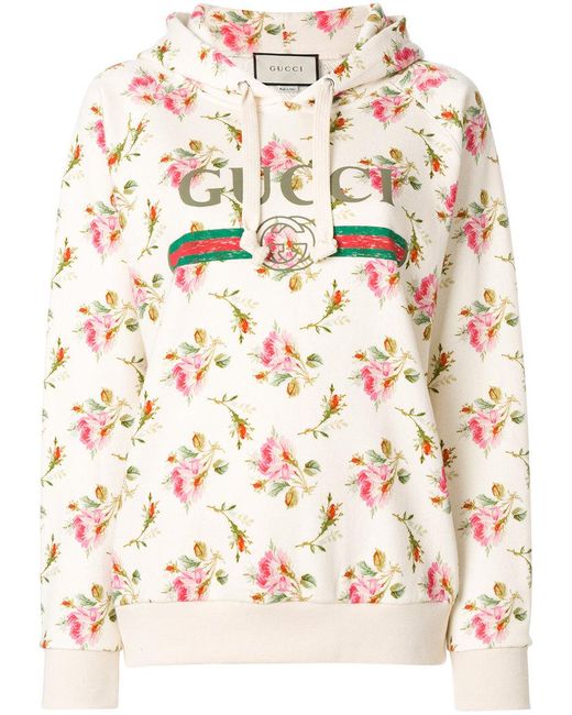 Gucci Multicolor Floral Logo Hooded Sweatshirt