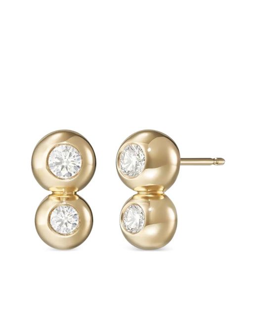 Melissa Kaye Metallic 18K Large Audrey Double Diamond Earrings