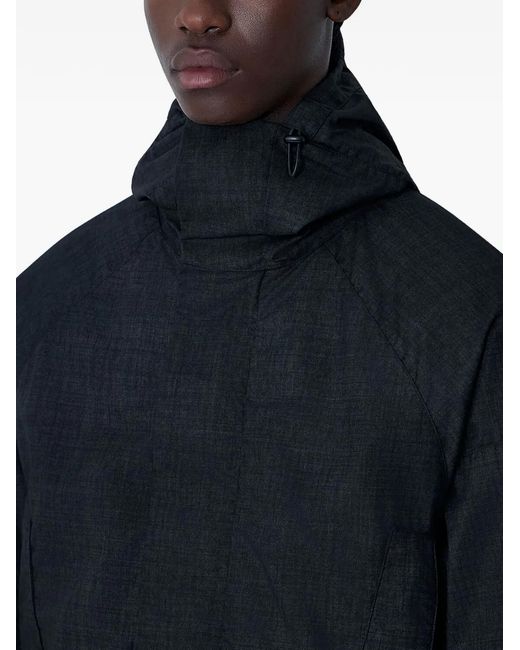 Massimo Osti Studio Blue Hooded Patch-Pocket Jacket for men