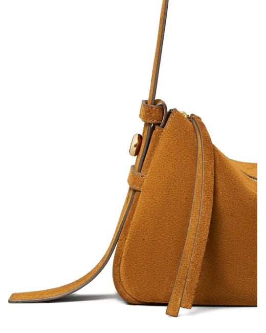 Tory Burch Romy スエードショルダーバッグ Brown