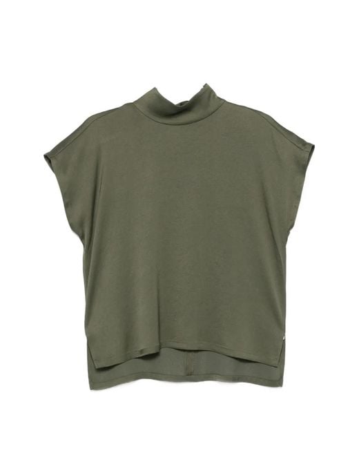 Drykorn Green Blouse Manches Courtes À Col Roulé