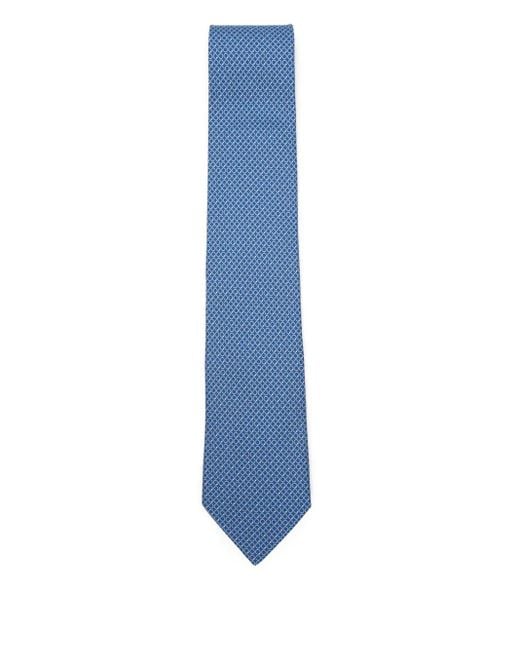 Cravatta A Fantasia di Ferragamo in Blue da Uomo