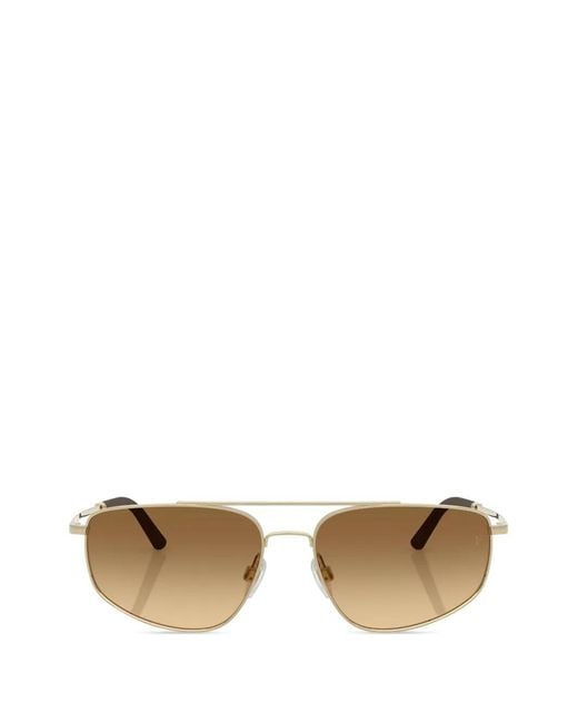 Oliver Peoples Metallic Pilot-Frame Sunglasses